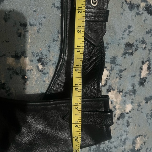 Black Leather Riding Chaps - Picture 7 of 8